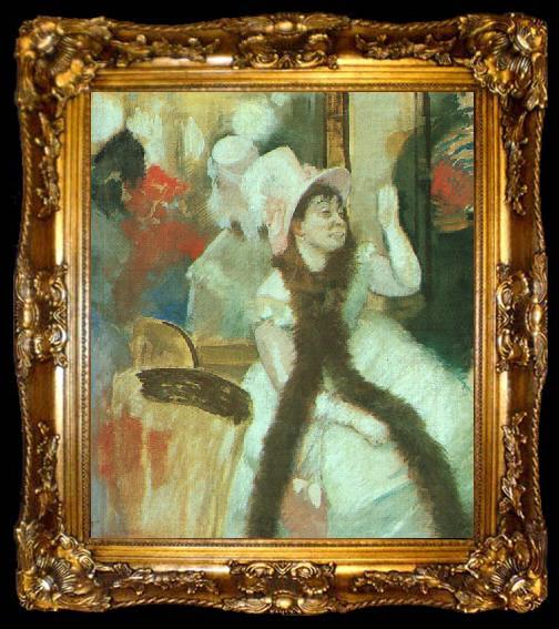 framed  Edgar Degas Portrait after a Costume Ball, ta009-2